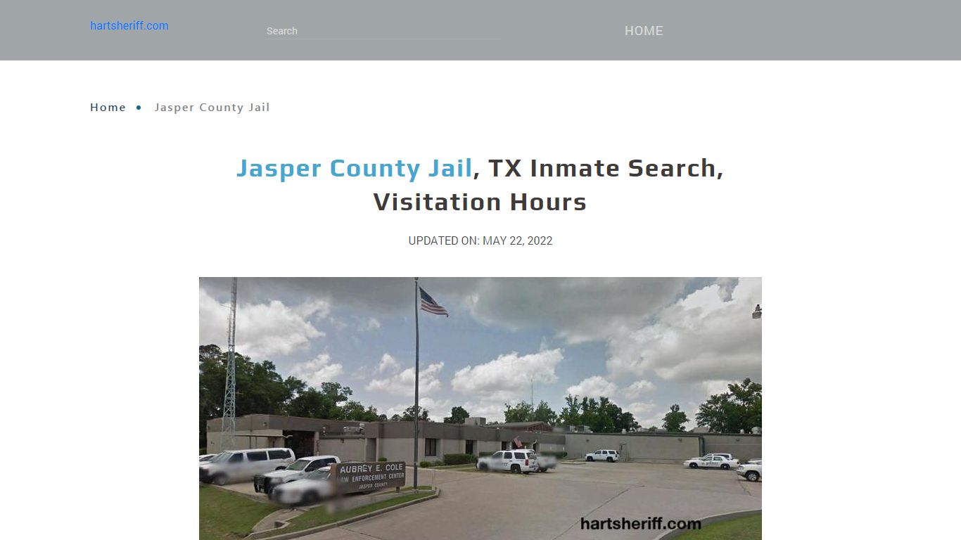 Jasper County Jail , TX Inmate Search, Visitation Hours